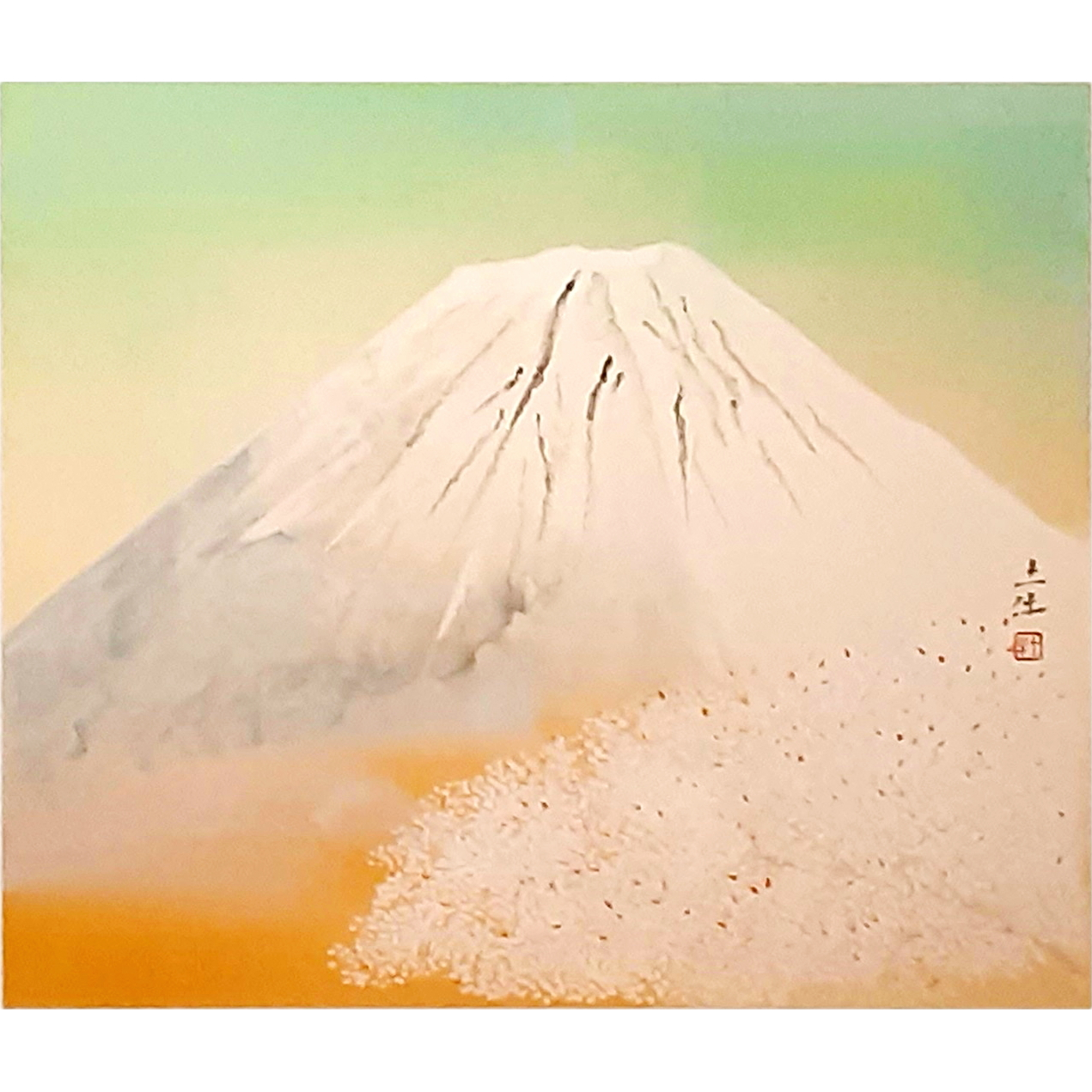 美品 奥村土牛「富士」リトグラフ 限定品 現代日本の代表的な日本画家 最終値下げ】美品 奥村土牛「富士」リトグラフ 限定品 日本の