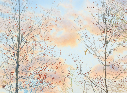 野地美樹子 作 「この空の下で」 野地美樹子 絵画(版画/アーカイバル) この空の下で 6066|アート