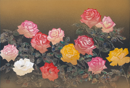 美しい古美術◾️蔵から紺色のアザミの花が描かれたステキな雰囲気の夏茶碗？が出て来た 美しい古美術◾️蔵から紺色のアザミの花が描かれたステキな