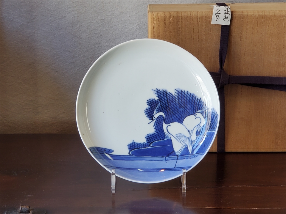 藍色山水画 大皿 藍色山水画 大皿