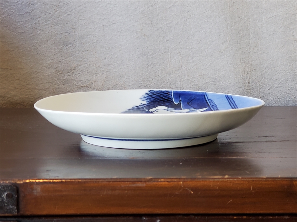 藍九谷 鷺図 七寸皿 | TSUNAGU