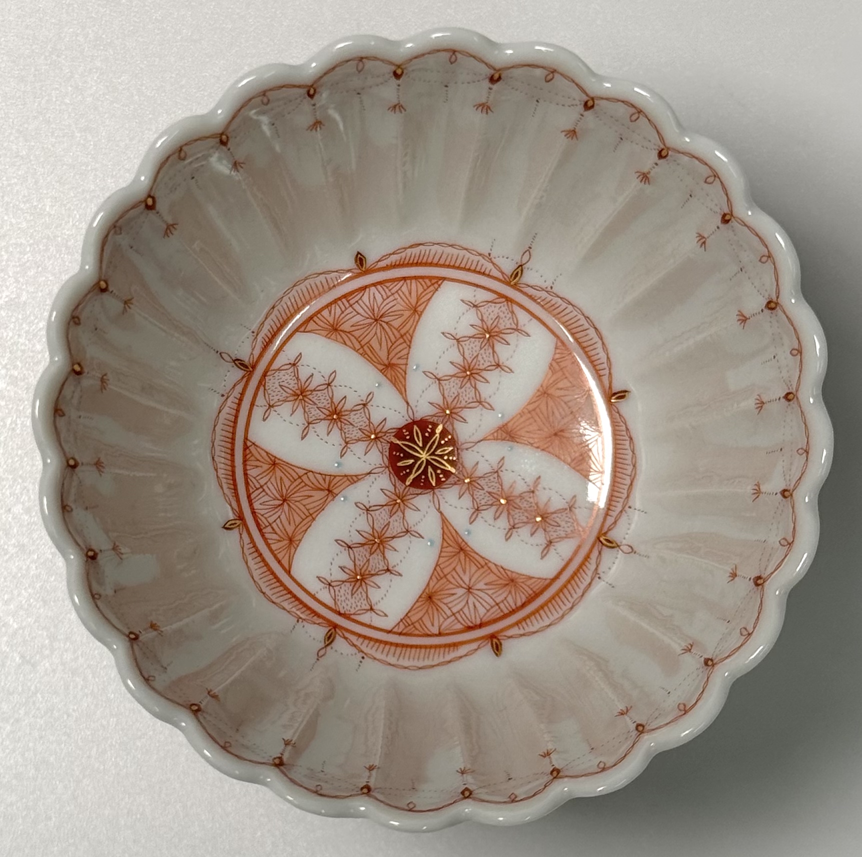真葛 在銘 赤絵福字 碗 φ17.5cm 共箱 旧家蔵出 赤絵細描小紋盃 共箱 by 見附正康 | TSUNAGU東美｜東美ECモール