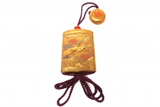 古美術　扇形　皿　九桃献壽図　金蘭手 Artworks | TSUNAGU