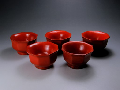 中国　古七宝琺瑯彩　酒盃　三客まとめて　桐箱付　M　5486 柳瀬美術店 / 全商品