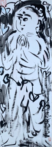 作者不詳 日本画 朝の対岸 SM 絵画 芸術 美術 額装 肉筆画 原画 風景画 絵画 日本画 赤富士群鶴 (山岸春園) 【肉筆】【日本画】【富士