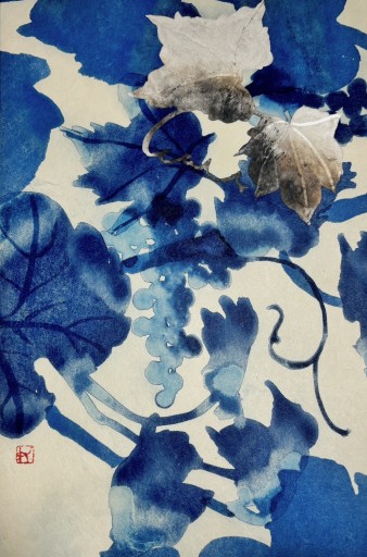 アンヌ・マリー　水彩画 「古い鉄柵II 」 アンヌ・マリー 水彩画 「古い鉄柵II 」