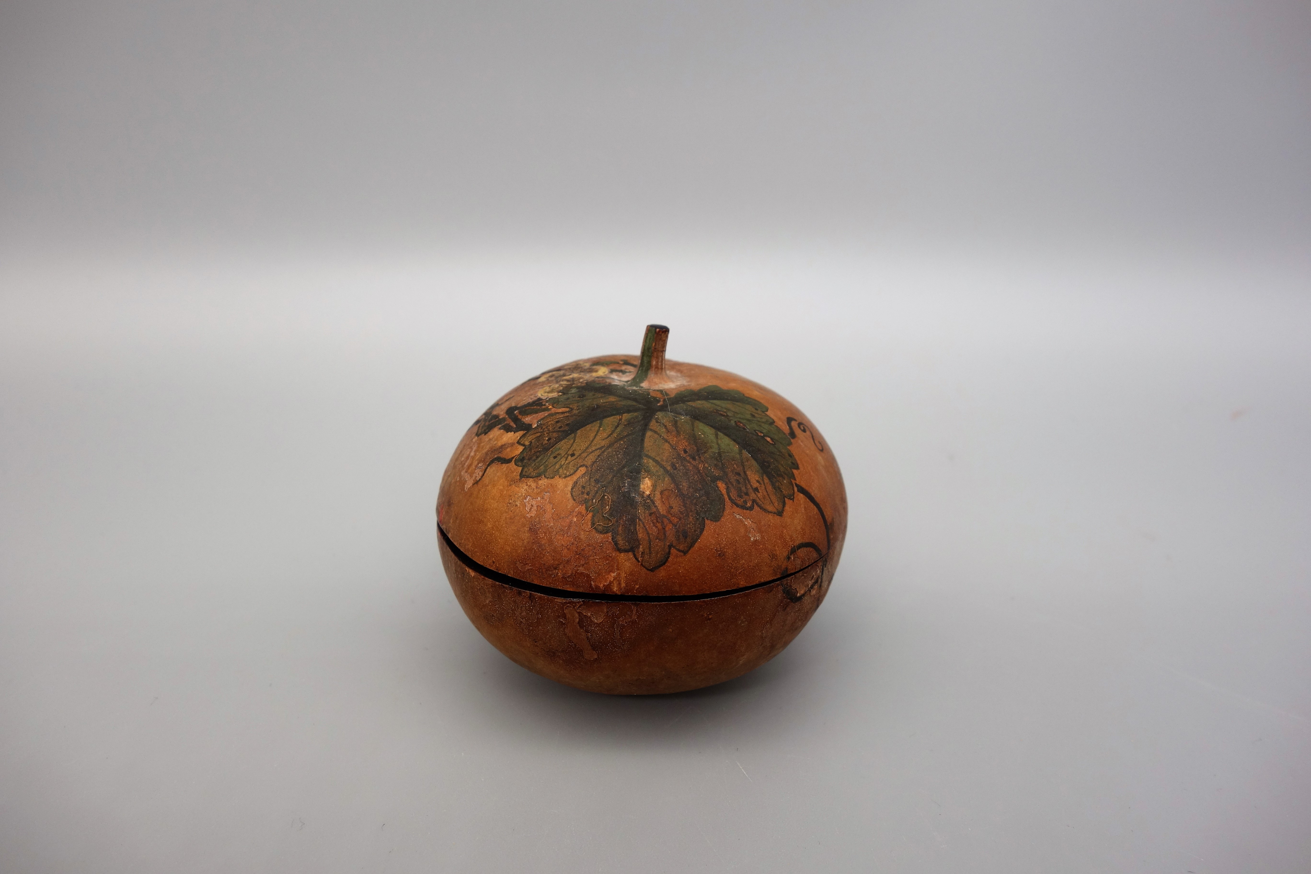 二代 田中健智（造） 藤村庸軒好写 回也香合 瓢箪香合 茶道具 共箱 庸